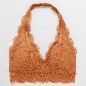 aerie Wildflower Lace Padded Halter Bralette